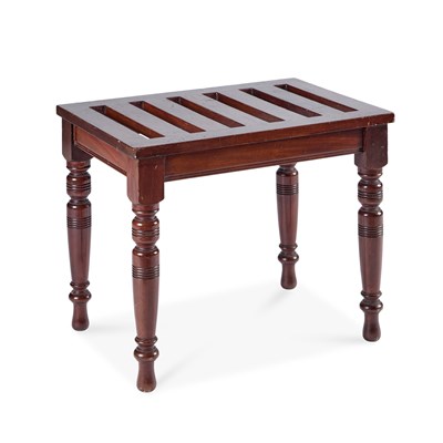 Lot 1188 - A VICTORIAN WALNUT LUGGAGE STAND