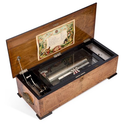 Lot 988 - A SWISS MUSICAL BOX