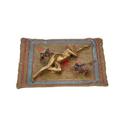 Lot 1000 - AN AUSTRIAN COLD-PAINTED BRONZE GROUP