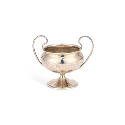 Lot 270 - AN ARTS AND CRAFTS SILVER TWO-HANDLED DISH