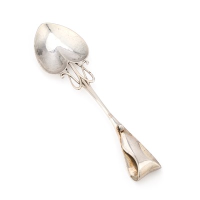 Lot 391 - ARCHIBALD KNOX (1864-1933) FOR LIBERTY & CO, A CYMRIC SILVER SPOON