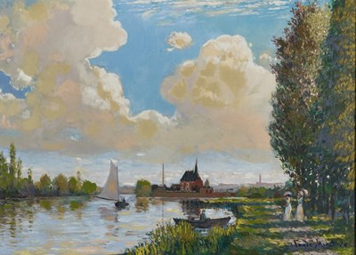Lot 1036 - JOHN MYATT AFTER CLAUDE MONET (BORN 1945)