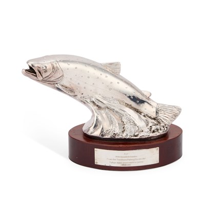 Lot 444 - AN ELIZABETH II SILVER FISHING TROPHY