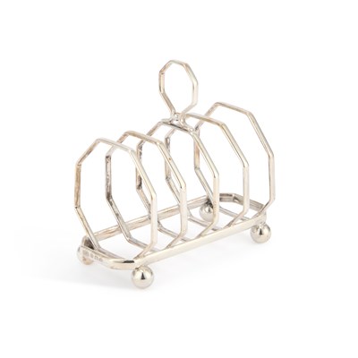 Lot 399 - AN EDWARD III SILVER FIVE-BAR TOAST RACK
