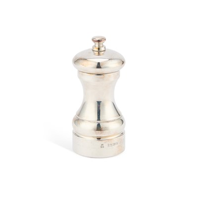 Lot 369 - AN ELIZABETH II SILVER PEPPER GRINDER