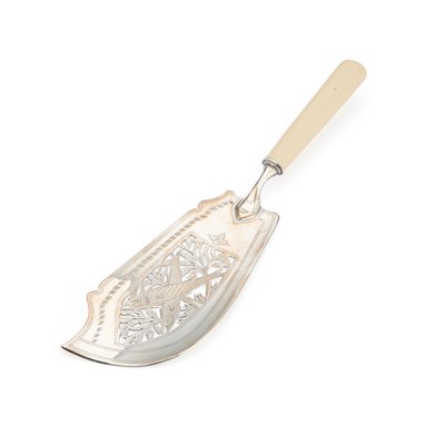 Lot 417 - A GEORGE IV SILVER FISH SLICE