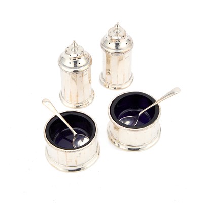 Lot 361 - A GEORGE V SILVER CRUET SET