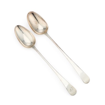 Lot 507 - TWO GEORGE III SILVER BASTING SPOONS