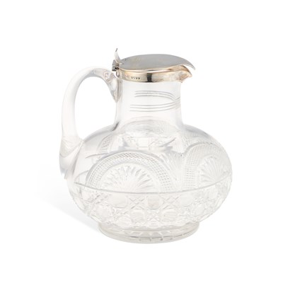 Lot 415 - A VICTORIAN SILVER-MOUNTED GLASS CLARET JUG