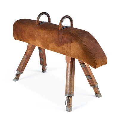 Lot 1197 - A VINTAGE GYMNASTIC POMMEL HORSE