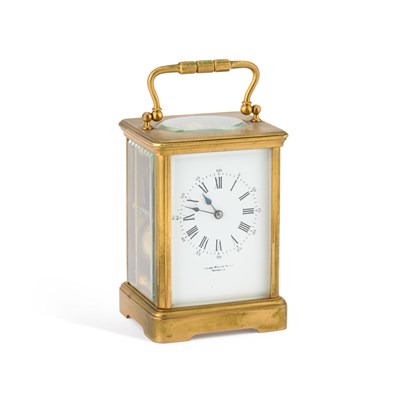 Lot 816 - A BRASS CASED CARRIAGE CLOCK