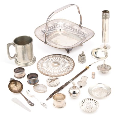 Lot 328 - A GROUP OF SILVER AND SILVER-PLATED ARTICLES