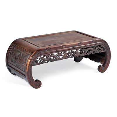 Lot 1155 - A CHINESE HARDWOOD KANG TABLE