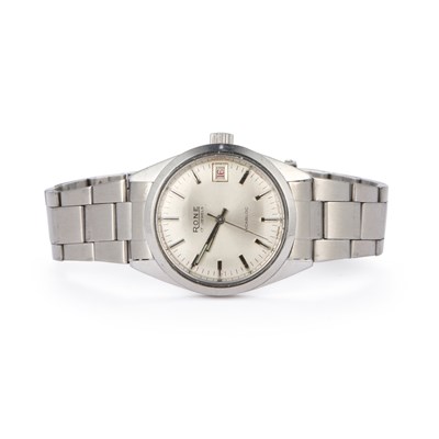 Lot 718 - A GENTS STEEL RONE BRACELET WATCH