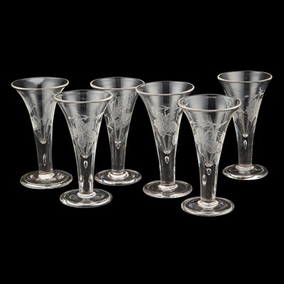 Lot 223 - SIX 19TH CENTURY ALE GLASSES