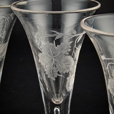 Lot 223 - SIX 19TH CENTURY ALE GLASSES