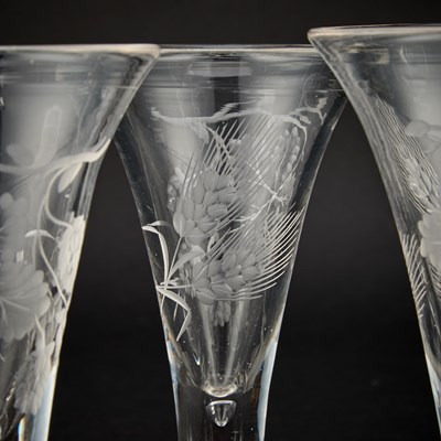 Lot 223 - SIX 19TH CENTURY ALE GLASSES