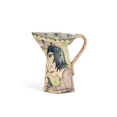 Lot 29 - AN AMANDA POPHAM (B. 1954) STUDIO POTTERY JUG