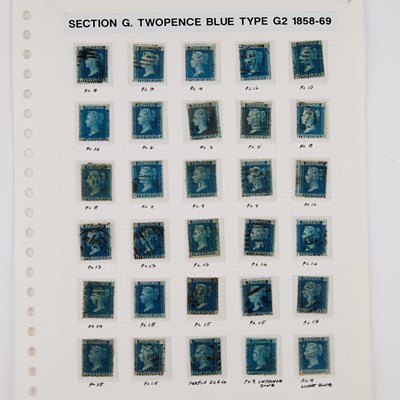 Lot 114 - TWO PENCE BLUE TYPE G2 (1858-69)