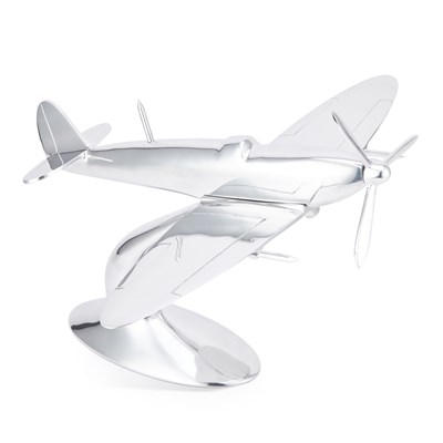 Lot 304 - A POLISHED ALUMINIUM SPITFIRE DESK MODEL