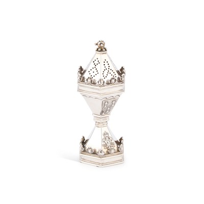 Lot 418 - A VICTORIAN COMMEMORATIVE SILVER SALT