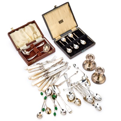 Lot 491 - A GROUP OF VICTORIAN AND LATER SILVER