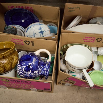 Lot 16 - FOUR BOXES OF CERAMICS