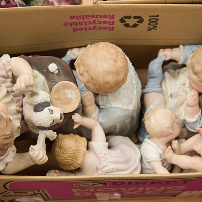 Lot 20 - A BOX OF BISQUE FIGURES