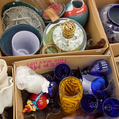 Lot 46 - TWO BOXES OF GLASS