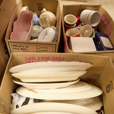 Lot 49 - SIX BOXES OF CERAMICS