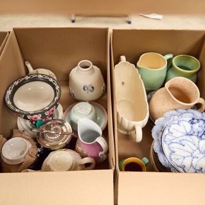 Lot 50 - FOUR BOXES OF CERAMICS