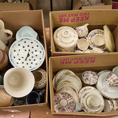 Lot 53 - THREE BOXES OF CERAMICS