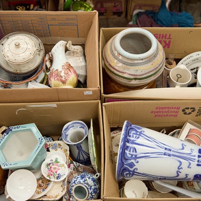 Lot 56 - FOUR BOXES OF CERAMICS