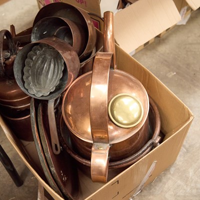 Lot 59 - A BOX OF COPPER WARES