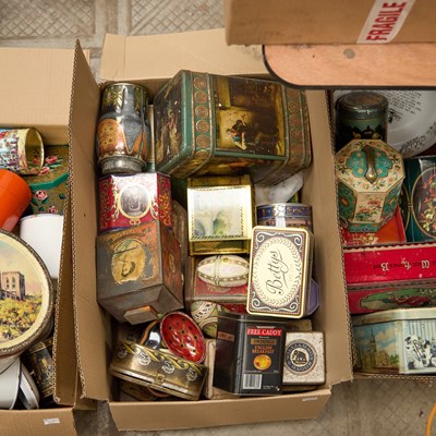 Lot 62 - THREE BOXES OF TINS