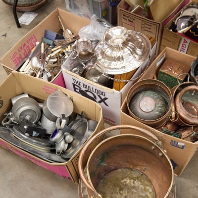 Lot 70 - FOUR BOXES OF METALWORK