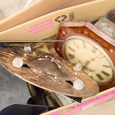 Lot 63 - A BOX OF CLOCKS