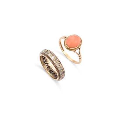 Lot 738 - TWO 9 CARAT GOLD RINGS