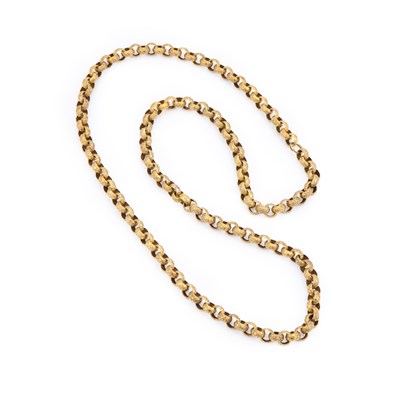 Lot 886 - A GEORGIAN CHAIN NECKLACE