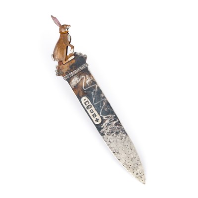 Lot 442 - AN ELIZABETH II SILVER PAPER KNIFE OR LETTER OPENER