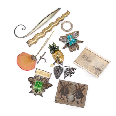 Lot 757 - A GROUP OF SILVER JEWELLERY