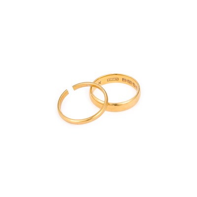 Lot 768 - TWO 22 CARAT GOLD RINGS