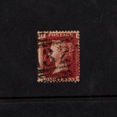 Lot 107 - ONE PENNY RED 1864 PLATES 71-225 NO 77