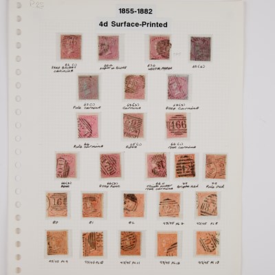 Lot 4 - 1855-82 4D SURFACE PRINTED ISSUES