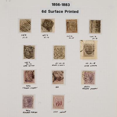 Lot 145 - 6D SURFACE PRINTED 1856-83