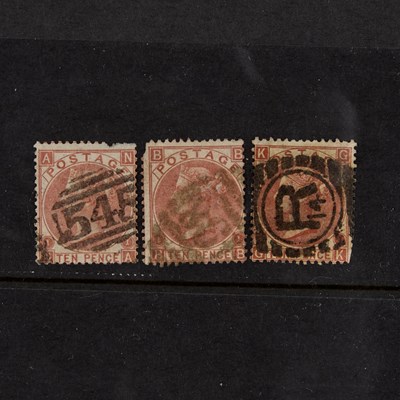 Lot 129 - 1867 10D SURFACE PRINTED ISSUES USED
