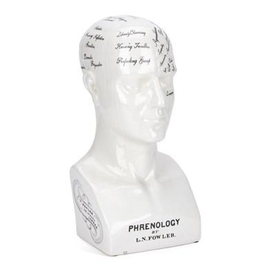 Lot 930 - A LARGE REPRODUCTION CERAMIC PHRENOLOGY HEAD