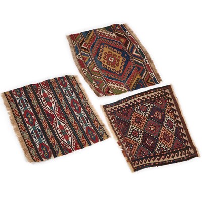 Lot 1120 - THREE SMALL SHAHSAVAN RUGS