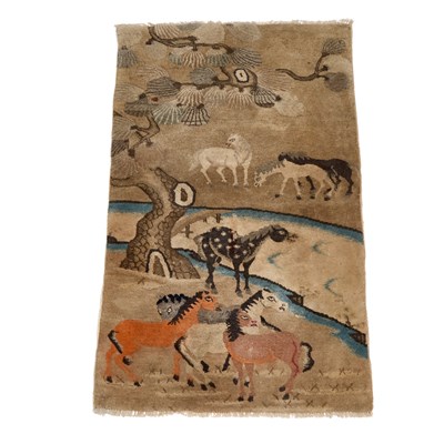Lot 1106 - A CHINESE BAOTOU RUG