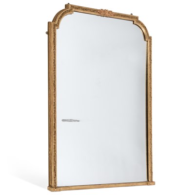 Lot 1261 - A LARGE 19TH CENTURY GILT-COMPOSITION OVERMANTEL MIRROR